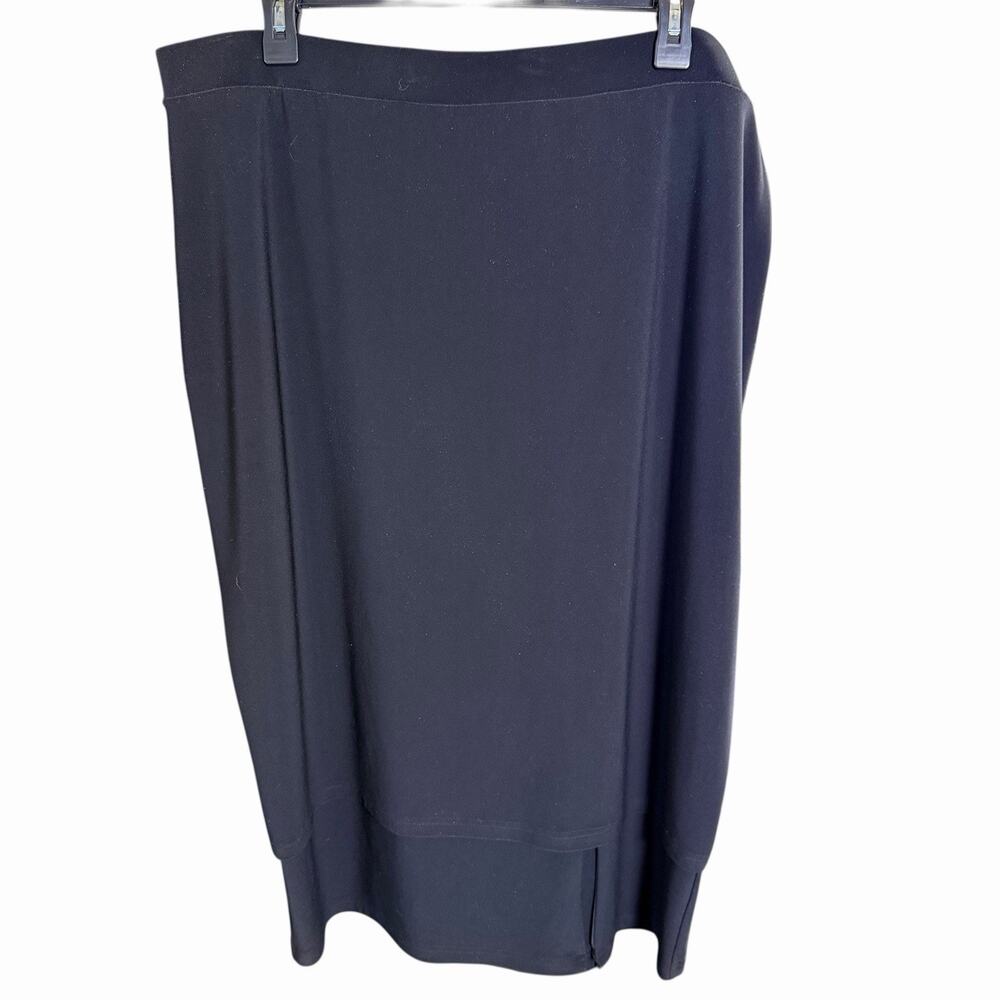 Sympli Grand Pencil Skirt Black Plus Size 0G Lagenlook Minimalist Comfortable